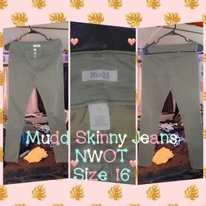 Mudd Army Green Skinny Jeans